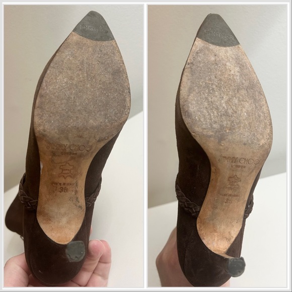 Authentic Jimmy Choo Chocolate Suede Boots - Picture 10 of 12